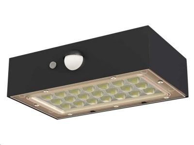LED solárne svetlo EMOS ZG162S BRIXO s pohybom čidlom, čierne, neutrálne biela