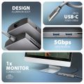AXAGON HMC-8HLSA, USB 5Gbps hub, 3x USB-A, HDMI 4k/60Hz, RJ-45 GLAN, SD/microSD, audio, PD 100W Dokovacia stanica, USB-C, kompatibilný s Thunderbolt 4, 1× HDMI, 2× USB 3.0, 1× USB 2.0, 1× USB-C, PD 100W, 3,5mm jack, RJ-45, čítačka