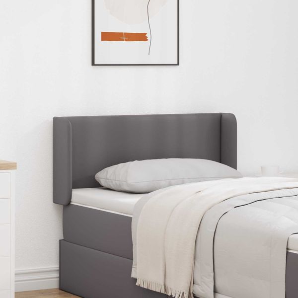 vidaXL Ušný čelník 2 pcs Sivá 40 x 16 x 5 cm Prežívaný a umelá koža