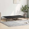 vidaXL Vyvýšená posteľ pre psa čierna 150x90x20 cm Oxford Fabric Steel