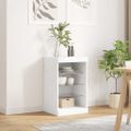 vidaXL Komoda s LED svetlami biela 41x37x67 cm