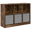 vidaXL Servírovacia skriňa Dymová dub 88,5 x 27,5 x 63,5 cm