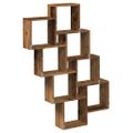 vidaXL Nástenná polica kocky staré drevo 90x15x119,5 cm drevo