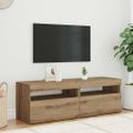 vidaXL TV skrinky s LED svetlami 2 ks dub artisan kompozitné drevo
