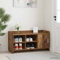 vidaXL Skriňa na topánky s úložiskom Staré drevo 100 x 39,5 x 51 cm