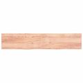 vidaXL Kúpeľňová doska bledohnedá 200x40x(2-4) cm ošetrený masív