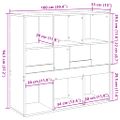 vidaXL Deliaca stena staré drevo 100x33x94,5 cm kompozitné drevo