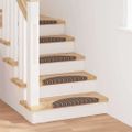 vidaXL Samolepiace schodové rohože 15 ks 56 x 17 x 3 cm Non-Slip Hnedá