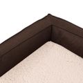 vidaXL Ergonomický matrac pre psa 75x53 cm ľanový vzhľad flís hnedý