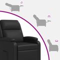 vidaXL Masážne relaxačné kreslo Čierna Umelá koža