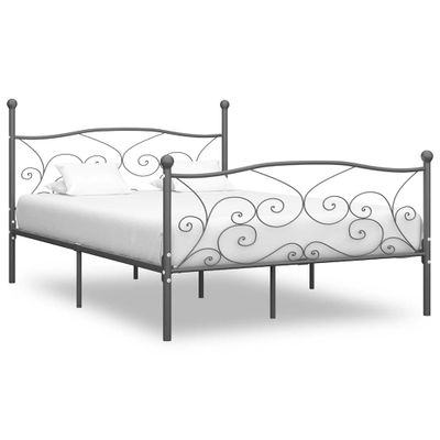 vidaXL Posteľný rám sivý 200x200 cm kovový