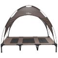 vidaXL Psia postel' Hnedá 122 x 93 x 106,5 cm Oceľ