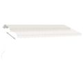vidaXL Ručne zaťahovacia markíza s LED 450x300 cm krémová