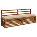vidaXL Vankúš na lavičku SOEST 100% polyester Krémová 200 x 40 x 8 cm
