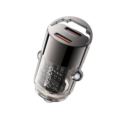 Autonabíjačka yesido Y69 pd 30W 2xusb-c čierna