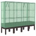 vidaXL Záhon s krytom na skleník ratanový vzhľad 160x40x140 cm