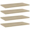vidaXL Prídavné police 4 ks, dub sonoma 40x20x1,5 cm, kompozitné drevo