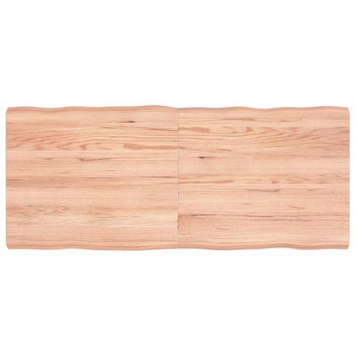 vidaXL Stolová doska svetlohnedá 140x60x(2-6)cm ošetrený masív hrany