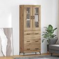 vidaXL Highboard 2 ks Remeselný dub 69,5 x 34 x 180 cm