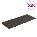 vidaXL Schodové rohože, samolepiace, 30 ks, 60x25 cm, antracitové, obdĺžnikové