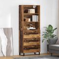 vidaXL Highboard 2 ks Staré drevo 69,5 x 34 x 180 cm