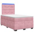 vidaXL Posteľ boxspring s matracom Ružová 120 x 200 cm Zamat