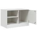 vidaXL TV skrinky 2 ks biele 67x39x44 cm oceľ
