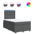 vidaXL Boxspring posteľ s matracom, tmavosivá 120x190 cm, látka