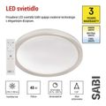 LED prisadené svietidlo SABI, kruhové 45W, stmiev.so zmenou CCT