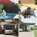 vidaXL Slnečná plachta Žltá a biela 6 x 5 m 100% polyester Oxford