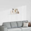 vidaXL Plávajúca nástenná polica, biela 80x23,5x3,8 cm, MDF