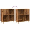 vidaXL Skrinka na platne staré drevo 84,5x38x89 cm kompozitné drevo