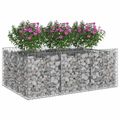 vidaXL Gabiónová vyvýšená posteľ 150 x 100 x 60 cm Pozinkovaná oceľ