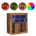 vidaXL LED komoda Hnedá 60,5 x 37 x 67 cm Kompozitné drevo