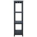 vidaXL Regále s úložnými poličkami 2ks čierne 60x30x138 cm plast