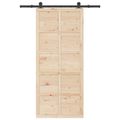 vidaXL Posuvné dvere 80 x 208 cm Borovicový masív Prírodná