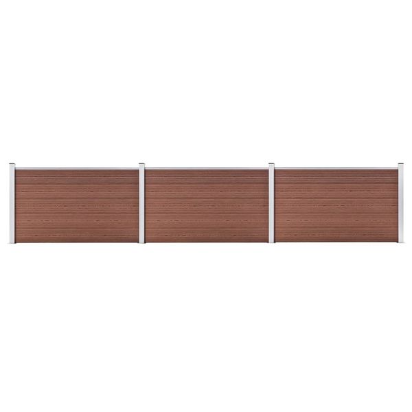 vidaXL Záhradný plot, WPC 526x106 cm, hnedý