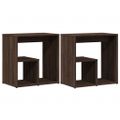 vidaXL Príručné stolíky 2 ks hnedý dub 50x30x50 cm kompozitné drevo