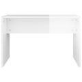 vidaXL Sada toaletného stolíka lesklá biela 86,5x35x136 cm