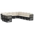 vidaXL Súprava záhradných pohoviek 11 ks Čierna polyratan