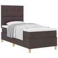 vidaXL Posteľ s pružinovým rámom Tmavohnedá 80 x 200 cm látka