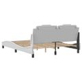 vidaXL Rám postele Viana s LED bez matraca biely 160x200 cm