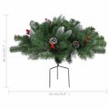 vidaXL Osvetlený umelý vianočný stromček k chodníku, zelený 40 cm, PVC