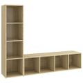 vidaXL TV skrinky 2 ks dub sonoma 142,5x35x36,5 cm drevotrieska