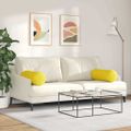 vidaXL Podložkové vankúše 2 pcs Žltá Ø 25 x 70 cm Kordúrová tkanina