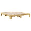 VidaXL Rám postele bez matraca 200x200 cm Dub z masívneho dreva