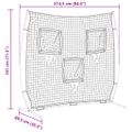 vidaXL Sieť na tréning bejzbalu Čierna 214,5 x 89,5 x 181 cm Polyester