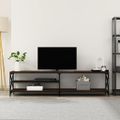 vidaXL TV skrinka hnedý dub 200x40x50 cm kompozitné drevo a kov