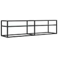 vidaXL TV stolík biely mramorový 160x40x40,5 cm tvrdené sklo
