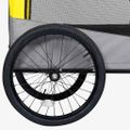 vidaXL Vozík pre domáce zvieratá na bicykel/beh 2-v-1, žlto sivý